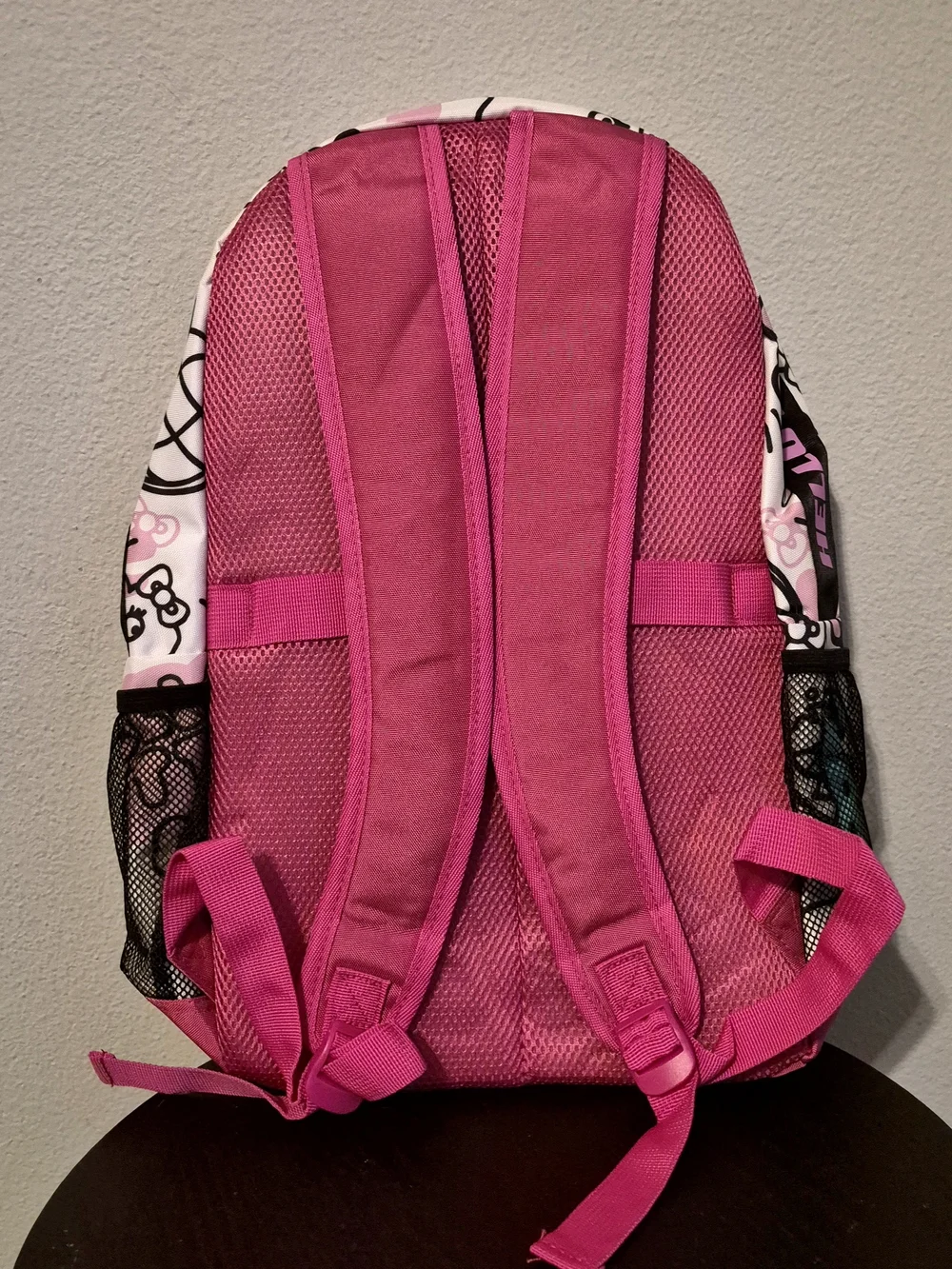 Hello Kitty White and Pink Kids Backpack with Graphic Print
